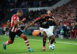 Eindhoven, 15 September 2015
CL 2015/2016
Eerste wedstrijd PSV-Manchester United, eindstand 2-1
Jeffrey Bruma in duel met Anthony Martial