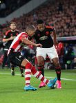 Eindhoven, 15 September 2015
CL 2015/2016
Eerste wedstrijd PSV-Manchester United, eindstand 2-1
Jeffrey Bruma in duel met Anthony Martial