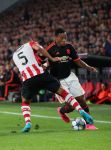 Eindhoven, 15 September 2015
CL 2015/2016
Eerste wedstrijd PSV-Manchester United, eindstand 2-1
Jeffrey Bruma in duel met Anthony Martial