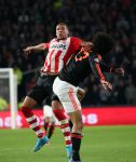 Eindhoven, 15 September 2015
CL 2015/2016
Eerste wedstrijd PSV-Manchester United, eindstand 2-1
Jeffrey Bruma in duel met Marouane Fellaini