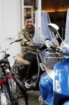 Amsterdam 25 september 2015
Jody Bernal op zijn vespa scooter