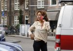 Amsterdam 6 oktober 2015 
Katja Schuurman brnegt haar vriend Freek v Noordwijk van zijn ene restaurant naar zijn andere restaurant ion Amsterdam