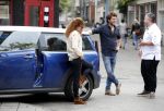 Amsterdam 6 oktober 2015 
Katja Schuurman brnegt haar vriend Freek v Noordwijk van zijn ene restaurant naar zijn andere restaurant ion Amsterdam