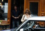 Amsterdam 6 oktober 2015 
Katja Schuurman brnegt haar vriend Freek v Noordwijk van zijn ene restaurant naar zijn andere restaurant ion Amsterdam