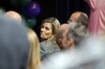 Amsterdam 6 oktober 2015
Koningin Maxima bij symposium platform wijzer in geldzaken in het Tobacco theater, 
Eberhard v d Laan ontvangt haar.