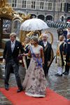 Den Haag 15 september 2015
Prinsjesdag 2015 met Koning Willem Alexander Koningin Maxima prins Constantijn en Prinses Laurentien. Dit jaar wordt de gouden koets voorlopig voor het laatst gebruikt.