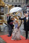 Den Haag 15 september 2015
Prinsjesdag 2015 met Koning Willem Alexander Koningin Maxima prins Constantijn en Prinses Laurentien. Dit jaar wordt de gouden koets voorlopig voor het laatst gebruikt.