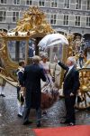 Den Haag 15 september 2015
Prinsjesdag 2015 met Koning Willem Alexander Koningin Maxima prins Constantijn en Prinses Laurentien. Dit jaar wordt de gouden koets voorlopig voor het laatst gebruikt.