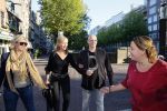 Amsterdam 30 september 2015 
Manon Thomas met vriend bij boekpresentatie Joop v Tellingen