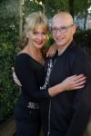 Amsterdam 30 september 2015 
Manon Thomas met vriend bij boekpresentatie Joop v Tellingen