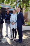 Kaatsheuvel, De Efteling presentatie en voorlezen door Yes-R en Prinses Laurentien
Prinses Laurentien in gesprek met Roel Govers van stichting lezen en schrijven