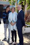 Kaatsheuvel, De Efteling presentatie en voorlezen door Yes-R en Prinses Laurentien
Prinses Laurentien in gesprek met Roel Govers van stichting lezen en schrijven