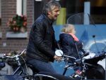 Amsterdam 19 september 2015  
Victor Reinier met zijn dochter op de fiets
