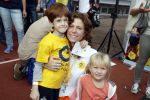 Amsterdam 21 september 2016
Sportdag van de Johan Cruijff foundation in het Olympisch stadion. Danny Cruijff en Estelle Cruijff zijn aanwezig . Barbara Barend met zoon en dochter
