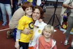 Amsterdam 21 september 2016
Sportdag van de Johan Cruijff foundation in het Olympisch stadion. Danny Cruijff en Estelle Cruijff zijn aanwezig . Barbara Barend met zoon en dochter