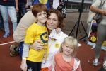 Amsterdam 21 september 2016
Sportdag van de Johan Cruijff foundation in het Olympisch stadion. Danny Cruijff en Estelle Cruijff zijn aanwezig . Barbara Barend met zoon en dochter