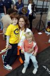 Amsterdam 21 september 2016
Sportdag van de Johan Cruijff foundation in het Olympisch stadion. Danny Cruijff en Estelle Cruijff zijn aanwezig . Barbara Barend met zoon en dochter