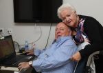 Vlaardingen, 29 September 2016
Bas v Toor in rolstoel samen met zijn vrouw Coby v Toor in zijn kamer bij Revalidatiecentrum Marnix