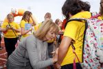 Amsterdam 21 september 2016
Sportdag van de Johan Cruijff foundation in het Olympisch stadion. Danny Cruijff en Estelle Cruijff zijn aanwezig .