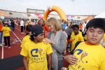 Amsterdam 21 september 2016
Sportdag van de Johan Cruijff foundation in het Olympisch stadion. Danny Cruijff en Estelle Cruijff zijn aanwezig .