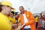Amsterdam 21 september 2016
Sportdag van de Johan Cruijff foundation in het Olympisch stadion. Danny Cruijff en Estelle Cruijff zijn aanwezig . Erben Wennemars