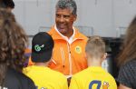 Amsterdam 21 september 2016
Sportdag van de Johan Cruijff foundation in het Olympisch stadion. Danny Cruijff en Estelle Cruijff zijn aanwezig . Frank Rijkaard