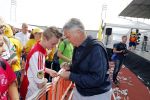 Amsterdam 21 september 2016
Sportdag van de Johan Cruijff foundation in het Olympisch stadion. Danny Cruijff en Estelle Cruijff zijn aanwezig . Guus Hiddink