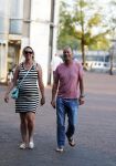 Amsterdam 7 september 2016 
Ron Boszhard met zijn zwangere vriendin