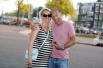 Amsterdam 7 september 2016 
Ron Boszhard met zijn zwangere vriendin