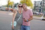 Amsterdam 7 september 2016 
Ron Boszhard met zijn zwangere vriendin