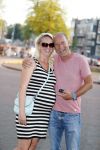Amsterdam 7 september 2016 
Ron Boszhard met zijn zwangere vriendin