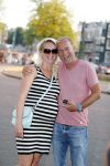 Amsterdam 7 september 2016 
Ron Boszhard met zijn zwangere vriendin
