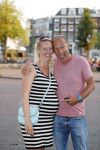 Amsterdam 7 september 2016 
Ron Boszhard met zijn zwangere vriendin