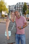 Amsterdam 7 september 2016 
Ron Boszhard met zijn zwangere vriendin