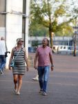 Amsterdam 7 september 2016 
Ron Boszhard met zijn zwangere vriendin