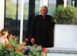 Amsterdam 12 september 2016
Rutger hauer op terras van het Amstel Hotel met vrienden en oud model Tatjana Patitz