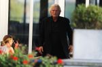 Amsterdam 12 september 2016
Rutger hauer op terras van het Amstel Hotel met vrienden en oud model Tatjana Patitz
