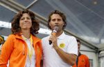 Amsterdam 21 september 2016
Sportdag van de Johan Cruijff foundation in het Olympisch stadion. Danny Cruijff en Estelle Cruijff zijn aanwezig .