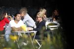 Amsterdam 27 september 2017   
Connie Witteman met zoon Marvin Breukhoven op terras