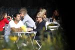 Amsterdam 27 september 2017   
Connie Witteman met zoon Marvin Breukhoven op terras