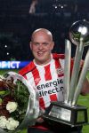 Eindhoven, 22 Januari 2017 Kompetitiewedstrijd PSV-SC Heerenveen, 
eindstand 4-3
Huldiging Micahel v Gerwen