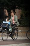 Amsterdam 27 september 2017     
Prinses Marilene v Vollenhoven op de fiets in Amsterdam zuid