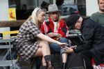 Amsterdam 15 september 2018
Bridget Maasland op terras met haar ouders. Bridget knoeit met hete thee.
