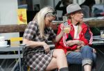 Amsterdam 15 september 2018
Bridget Maasland op terras met haar ouders. Bridget knoeit met hete thee.