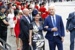 Den Haag 18 september 2018
Prinsjesdag 2018 op het binnenhof. Komning Willem Alexander Koningin Maxima Prins Constantijn en Prinses Laurentien zijn aanwezig.  Geert Wilders en Fleur Agema en zijn beveiliging