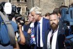 Den Haag 18 september 2018
Prinsjesdag 2018 op het binnenhof. Komning Willem Alexander Koningin Maxima Prins Constantijn en Prinses Laurentien zijn aanwezig. Geert Wilders met â€¦ en zijn beveiliging