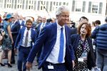 Den Haag 18 september 2018
Prinsjesdag 2018 op het binnenhof. Komning Willem Alexander Koningin Maxima Prins Constantijn en Prinses Laurentien zijn aanwezig. Geert Wilders met â€¦ en zijn beveiliging