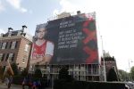 Amsterdam 20 september 2018
Grote reclame abri op pandmuseumplein  van Hakim Ziyech en Matthijs de Ligt