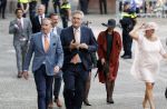 Den Haag 18 september 2018
Prinsjesdag 2018 op het binnenhof. Komning Willem Alexander Koningin Maxima Prins Constantijn en Prinses Laurentien zijn aanwezig. Leonie Sazias met Henk Krol en partner