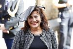 Den Haag 18 september 2018
Prinsjesdag 2018 op het binnenhof. Komning Willem Alexander Koningin Maxima Prins Constantijn en Prinses Laurentien zijn aanwezig. Leonie Sazias met Henk Krol en partner